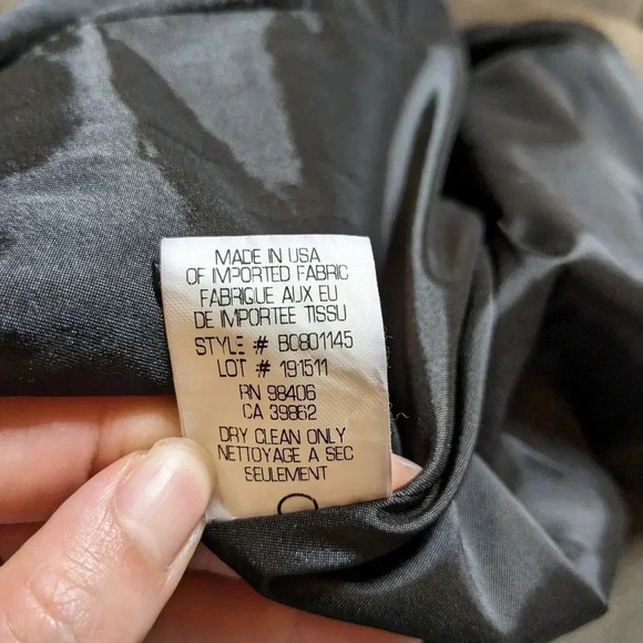 Theory Brown Wool Blazer Jacket Size 10 Hidden Buttons - Picture 5 of 9